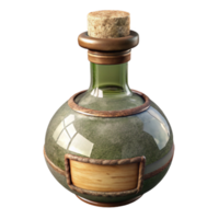 serene abstract Vinegar Bottle with Label Cutout Transparent Background high resolution png