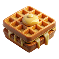 stunning abstract Waffle Isolated with Syrup and Butter high quality png