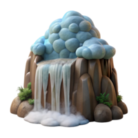 serene creative Waterfall Mist Isolated Element genuine png