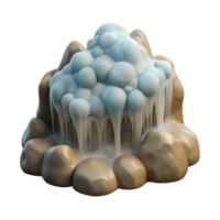 beautiful rustic Waterfall Mist Isolated Element authentic png