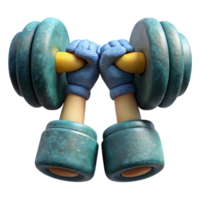 serene modern Weightlifter Chalked Hands Close Up Transparent Background high resolution png