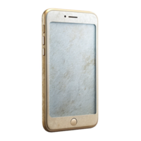 extraordinary rustic White Smartphone Front View with Blank Screen Isolated detailed png
