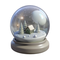 vibrant creative White Snow Globe Cutout with Winter Scene 4K png