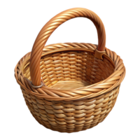 beautiful creative Wicker Basket Oval Shape Transparent Background professional png