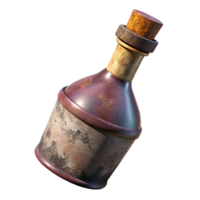 elegant creative Wine Bottle with Cork Red Wine Isolated high quality png