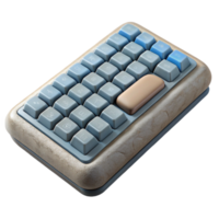 vibrant modern Wireless Keyboard Top View with Numeric Pad Isolated professional png