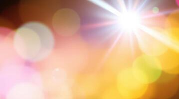 Abstract light burst and bokeh effect, creating a warm and glowing festive background with bright colors. photo