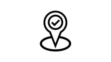 Location pin confirmed animated - location and navigation motion design video
