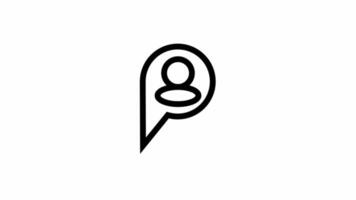 personal Location pin animated icon - location and navigation motion design video