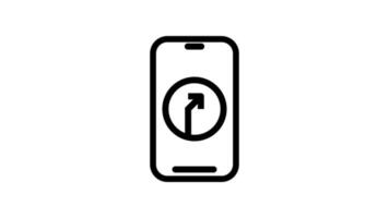 Modern Smartphone navigation direction animated - location and navigation motion design video
