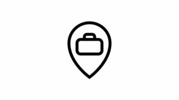 business Location pin animated icon - location and navigation motion design video