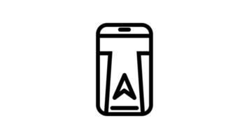 smartphone navigation animated icon - location and navigation motion design video
