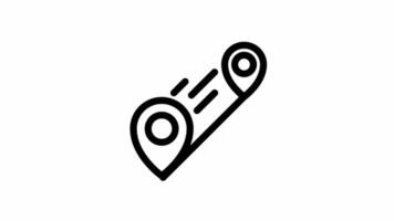 Modern Location pin movement animated icon - location and navigation motion design video