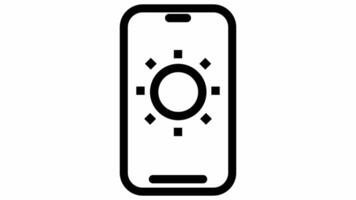 Smartphone weather application with sun - clean and modern weather icon motion design video