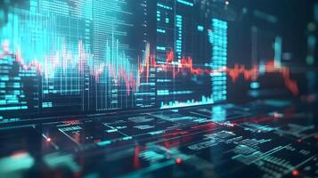 Advanced financial analysis through digital interface for deep insights and precision trading photo