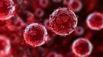 Magnified View of Neoplastic Cells Displaying Proliferation for Medical Visualization photo