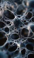 Intricate organic structure revealing an interconnected network of microscopic complexities photo