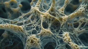 Detailed microscopic view unveils the intricate architecture of a complex biological structure photo