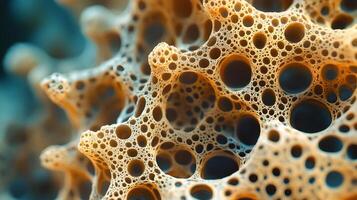 Intricate Microbial Colony An Artistic Impression of Cellular Structures in a Microscopic World photo