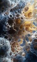 Detailed Microscopic View into Organic Structure with Intricate Pores and Abstract Design photo