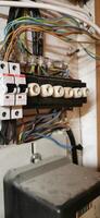 Distribution board. elements and parts, internal structure photo