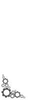 Gears of Different Sizes in the Bottom Corner Transparent Background Vertical Image. Gears for Vertical Banner Design png