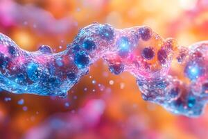 Abstract Molecular Structure in Vivid Colors for Scientific and Design Concepts photo