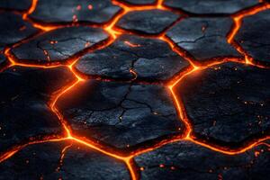 Molten Lava Cracks - Volcanic Surface Texture for Nature Designs photo