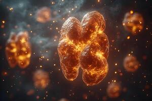 Glowing Abstract Energy Cluster in Space Futuristic Design for Science Fiction Themes photo