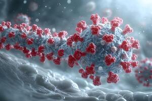 Microscopic View of COVID-19 Virus Structure for Scientific and Educational Use photo