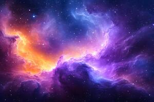 Colorful Nebula in Space with Vibrant Cosmic Clouds - Perfect for Sci-Fi and Astronomy Themes photo