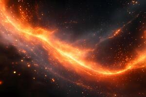 Cosmic Fire Dynamic Abstract Space Nebula for Sci-Fi Design photo