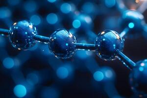 Futuristic Nanotechnology Concept with Abstract Molecular Structure for Scientific Visualization photo