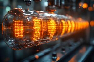 Futuristic Data Visualization with Glowing Digital Interface Design photo
