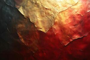 Abstract Textured Background Art with Gold and Red Metallic Tones for Modern Design photo