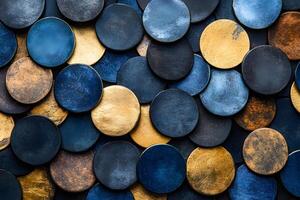 Abstract Circular Patterns with Metallic Texture for Artistic Design photo