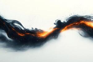 Abstract Fiery Smoke in Motion Dynamic Elements for Artistic Design and Visual Effects photo