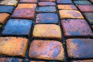 Rustic Cobblestone Pathway Texture Perfect for Design and Background Inspiration photo