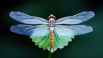 Stunning Dragonfly Close Up Detailed Wings Nature Insect Macro photo