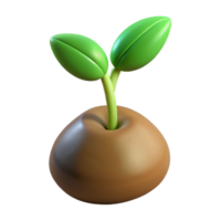 wonderful modern A single, sprouting seed, macro photography, soft lighting original png