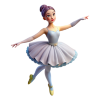 serene abstract Portrait of a graceful ballerina in a flowing tutu, soft stage lighting, classical art style, original png