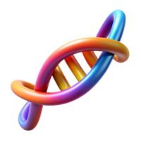 stunning contemporary A DNA strand forming a double helix, glowing with vibrant colors, scientific visualization style detailed png