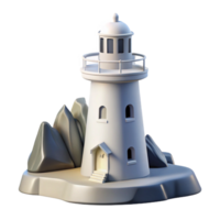 beautiful artistic A lighthouse, towering white structure, dramatic coastline, isolated, serene style genuine png