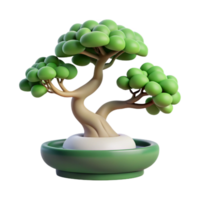 impressive abstract A bonsai tree, perfectly sculpted and serene, in a minimalist, Zen style high resolution png