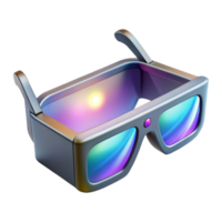 beautiful modern A pair of augmented reality glasses displaying a holographic interface, sleek and minimalist design, lit by the projected hologram detailed png