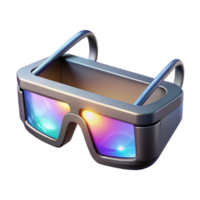 magnificent vintage A pair of augmented reality glasses displaying a holographic interface, sleek and minimalist design, lit by the projected hologram professional png