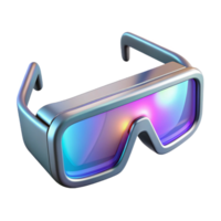 extraordinary artistic A pair of augmented reality glasses displaying a holographic interface, sleek and minimalist design, lit by the projected hologram professional png