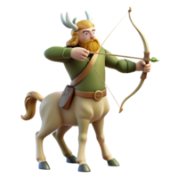 extraordinary artistic A wise centaur teaching archery in a tranquil forest clearing, sunlight filtering through the trees, painted in a classical Renaissance style authentic png
