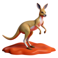 magnificent classic A kangaroo hopping across the Australian outback, dynamic pose, red dirt setting, wildlife photography style original png