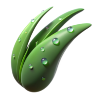 wonderful contemporary A single blade of grass covered in dew drops, macro photography style, soft lighting premium png